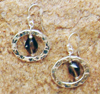 Gratitude Hammered Hoop Earrings